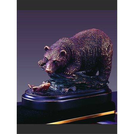 MARIAN IMPORTS Marian Imports F13023 5.5 x 3.5 in.Treasure of Nature Howling Bronze Bear Statue 13023